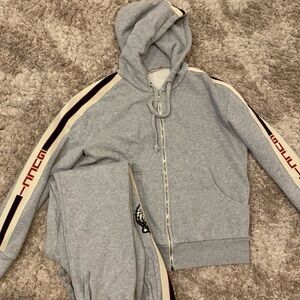 Authentic Gucci Gray Sweatsuit